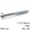KREG Zinc Pocket Hole Screws 38mm 1.50' #7 Fine Thread Mx Loc 100ct